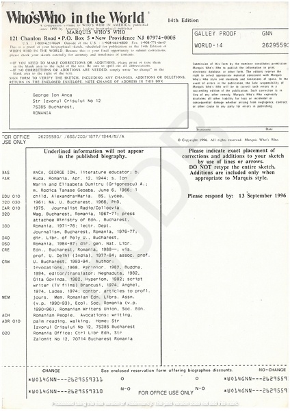 M-1309-3 - CV GEORGE ANCA